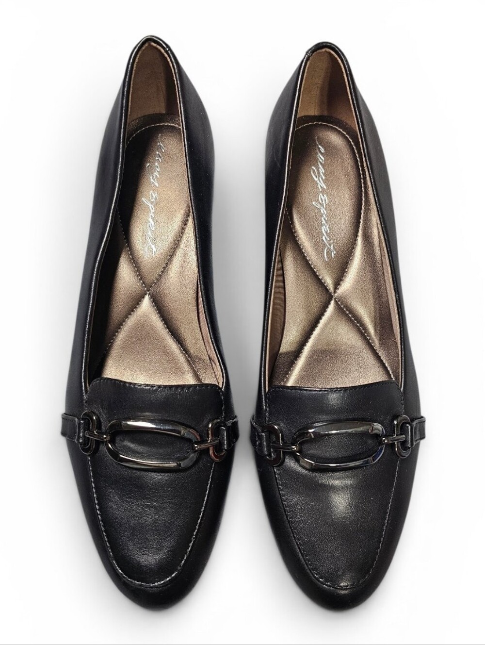 Easy Spirit Umanda Black Dress Pump With Low Block Heel 8.5